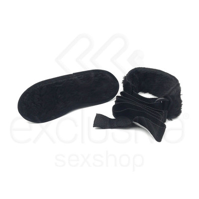 Foto 8 do produto Kit Bondage com 4 Amarras e Venda de Pelúcia | Disponível em 4 Cores