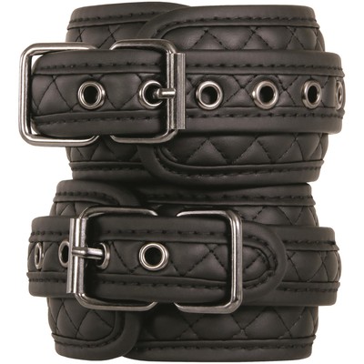 Foto 6 do produto Kit Bondage em couro Sintético com Par de Algemas e Tornozeleiras, Venda para os Olhos, Palmatória e Vibrador de Dedo - Adam & Eve Eve's Fetish Dreams