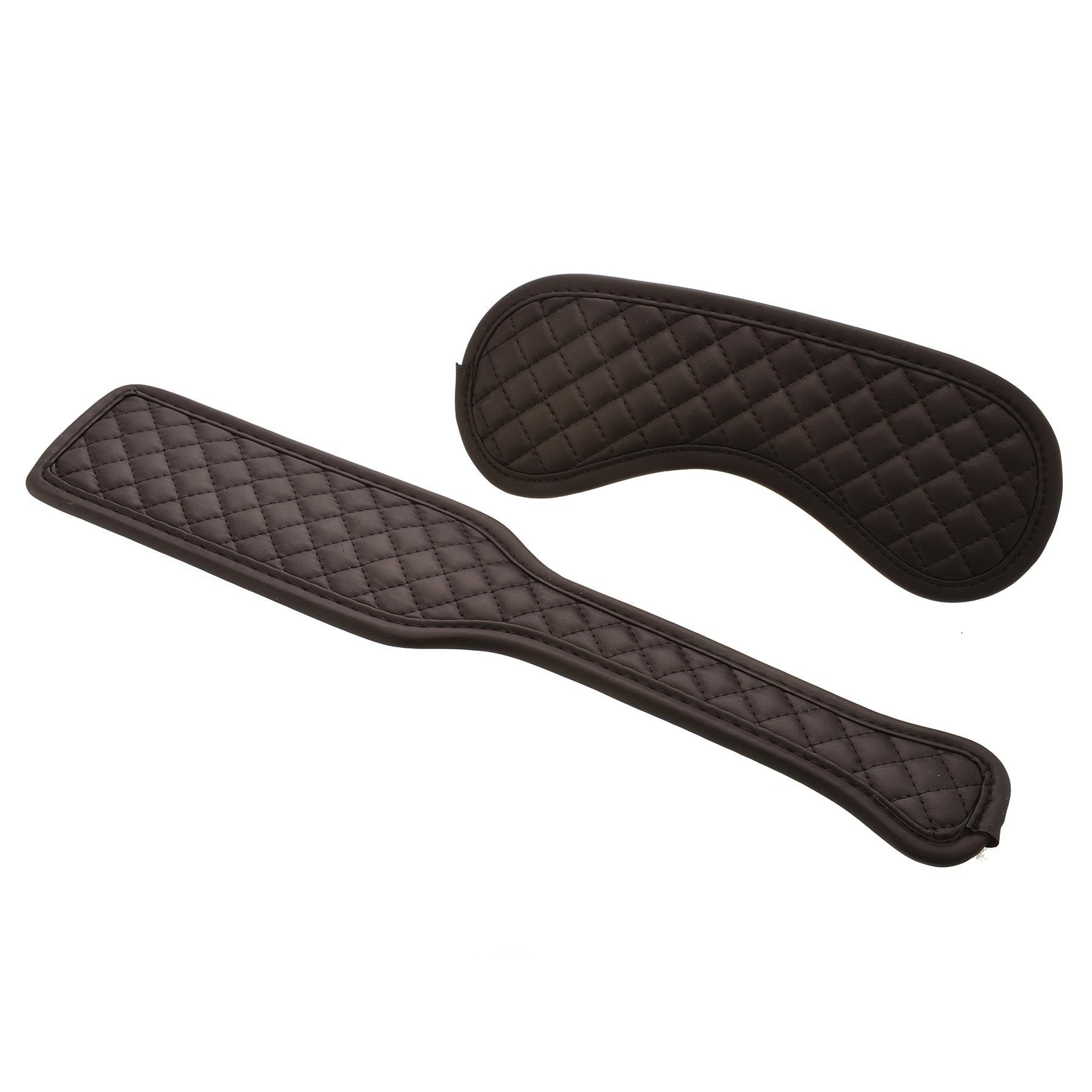 Kit Bondage em couro Sintético com Par de Algemas e Tornozeleiras, Venda para os Olhos, Palmatória e Vibrador de Dedo - Adam & Eve Eve's Fetish Dreams - 9