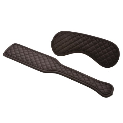 Foto 9 do produto Kit Bondage em couro Sintético com Par de Algemas e Tornozeleiras, Venda para os Olhos, Palmatória e Vibrador de Dedo - Adam & Eve Eve's Fetish Dreams