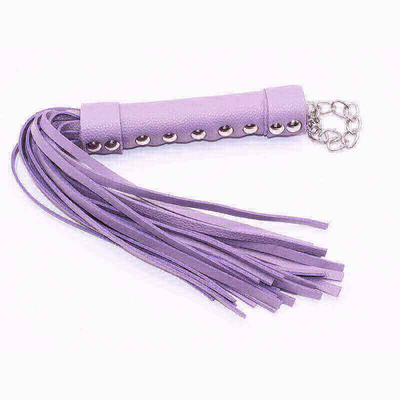 Foto 7 do produto Kit Bondage - Kit com Algema, Tornozeleira, Coleira, Venda, Guia, Chicote e Mordaça - Contém 7 Itens | Cor: Lilás