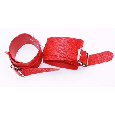 Foto 9 do produto Kit Bondage - Kit com Algema, Tornozeleira, Coleira, Venda, Guia, Chicote e Mordaça - Contém 7 Itens | Cor: Vermelho