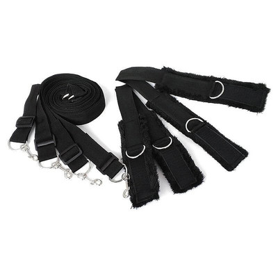 Foto 1 do produto Kit Bondage - Kit com Amarras de Pulsos e Tornozelos com Ajuste em Velcro e Fitas em Nylon Resistente para Imobilização dos Membros | Disponível em 3 Cores