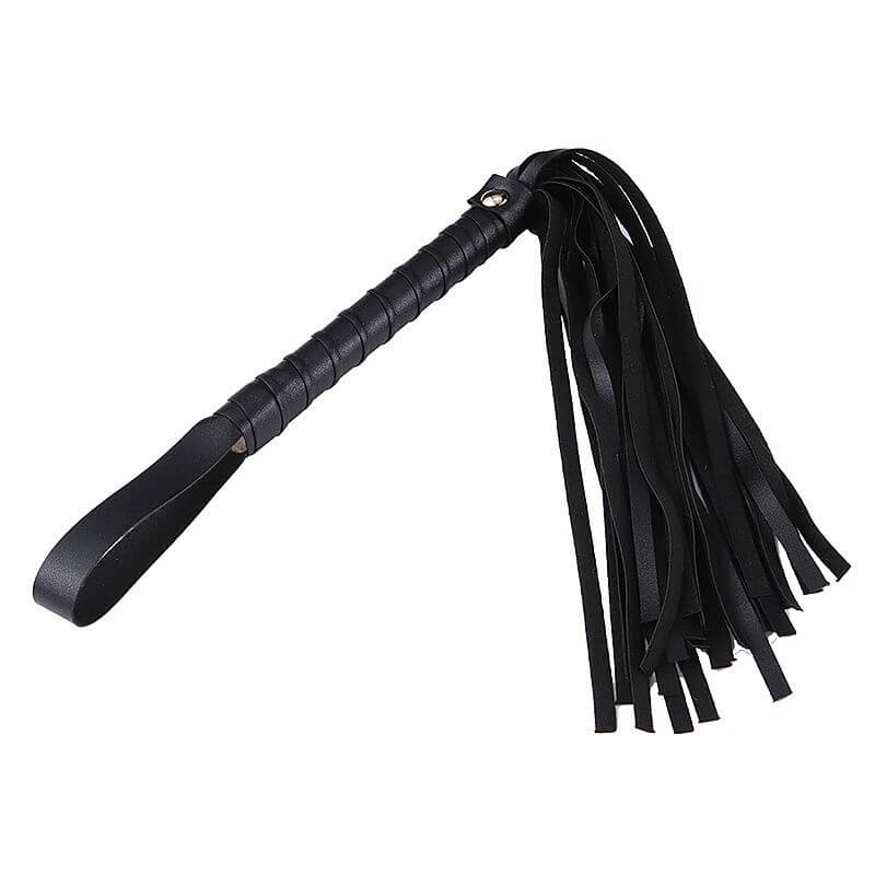 Kit Bondage - Kit Sado Erótico em Couro Sintético com Mordaça, Corda, Coleira, Chicote, Venda, Algemas e Tornozeleiras - Com 7 Itens - 7