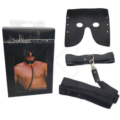 Kit com Coleira, Guia e Mascara Black - InNamorata Sex Night