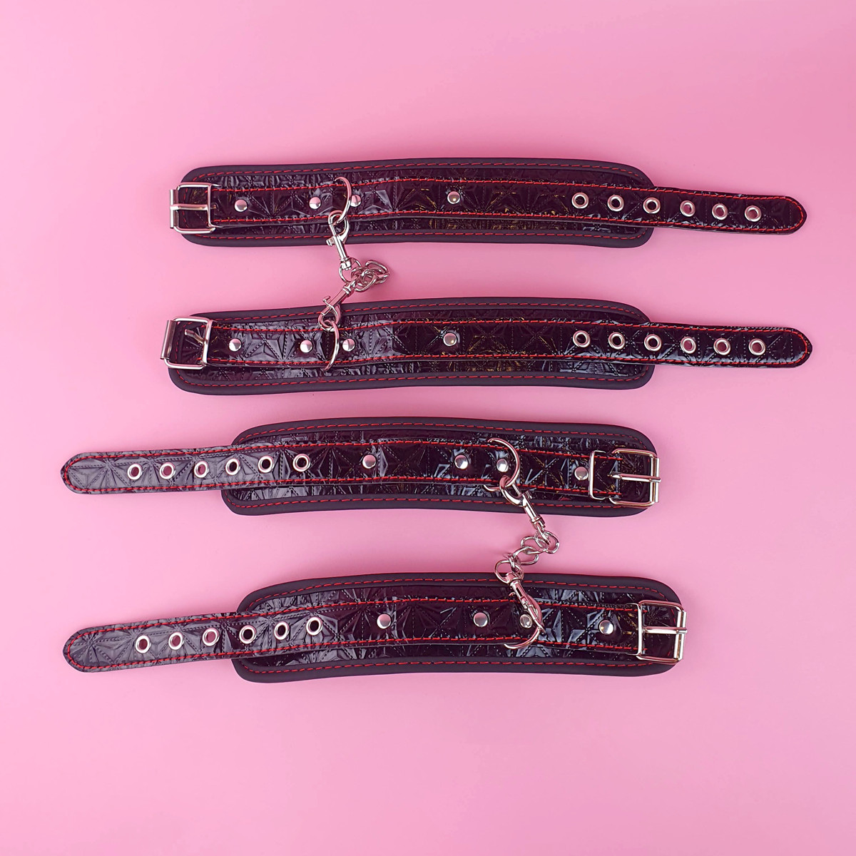 Kit Completo para BDSM em Couro Sintético com 9 peças - Mimosa Love - 12