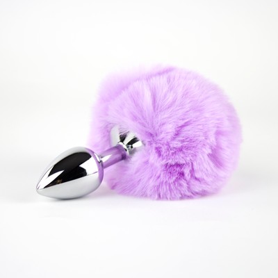 Foto 4 do produto Kit Fetiche em Pelúcia com Tiara de gatinho, Plug Anal com Rabo de Coelho, Grampos Para os Seios com Guizo e Coleira de Coração - Sexy Import