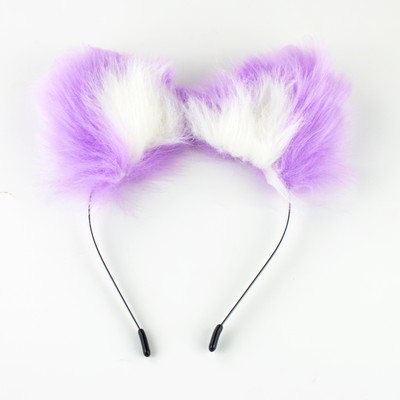 Foto 5 do produto Kit Fetiche em Pelúcia com Tiara de gatinho, Plug Anal com Rabo de Coelho, Grampos Para os Seios com Guizo e Coleira de Coração - Sexy Import