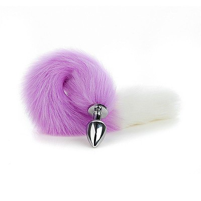 Foto 2 do produto Kit Fetiche em Pelúcia com Tiara de Orelha, Plug Anal com Rabo de Raposa, Grampos Para os Seios e Coleira com Pingente de Coração - Sexy Import