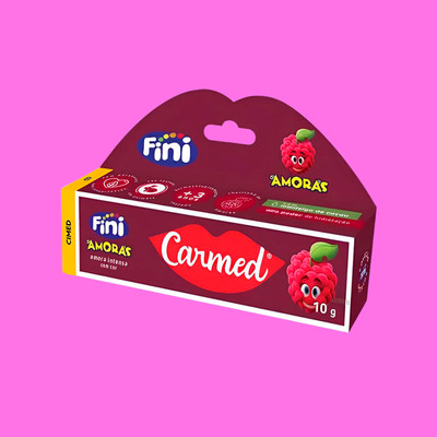 Foto 3 do produto Kit com Hidratante Labial Diário com Alto Poder de Hidratação e Balas de Sabor Amora - Carmed Fini Amora Intensa | 2 Itens