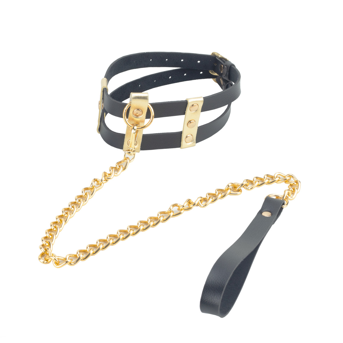 Kit Luxo Gold em Couro Montana para BDSM com 5 Peças - Exclusiva Linha Sado - 2