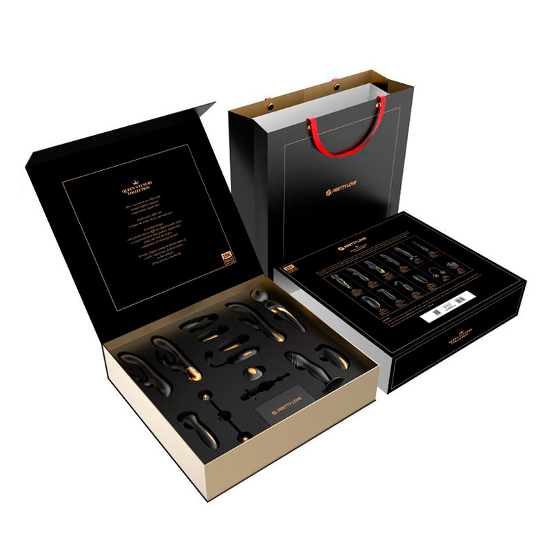 Kit Luxuoso com 12 Produtos Folheados à Ouro 18k e Silicone Aveludado - Pretty Love Queen's Luxury Collection - 16
