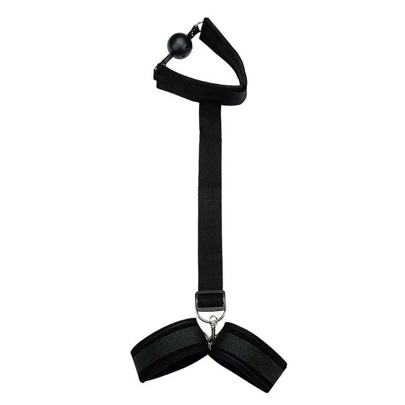 Kit Mordaça com Algemas Ajustáveis em Nylon - 3R Import - 2