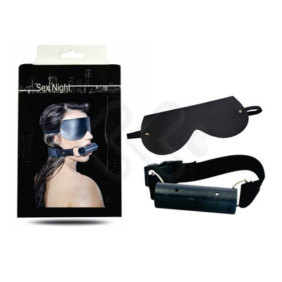 Kit com Mordaça em Bastão e Venda para os Olhos - InNamorata Sex Night | 10,8 x 3,2 cm