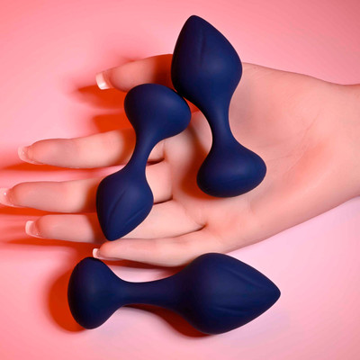 Foto 5 do produto Kit de Plug Anal Cônico com 3 Tamanhos Diferentes - Evolved Playboy Pleasure Tail Trainer