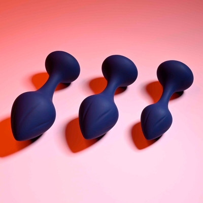 Foto 1 do produto Kit de Plug Anal Cônico com 3 Tamanhos Diferentes - Evolved Playboy Pleasure Tail Trainer