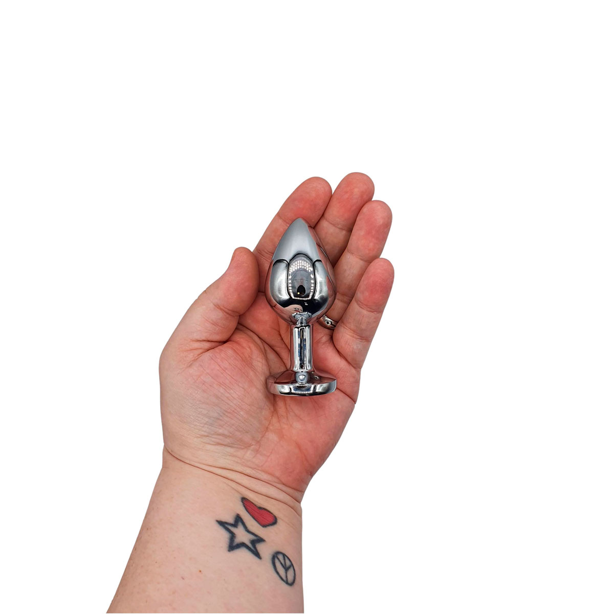 Kit de Plug Anal de Metal em 3 Tamanhos com Joia na Base - Adam e Eve - 6