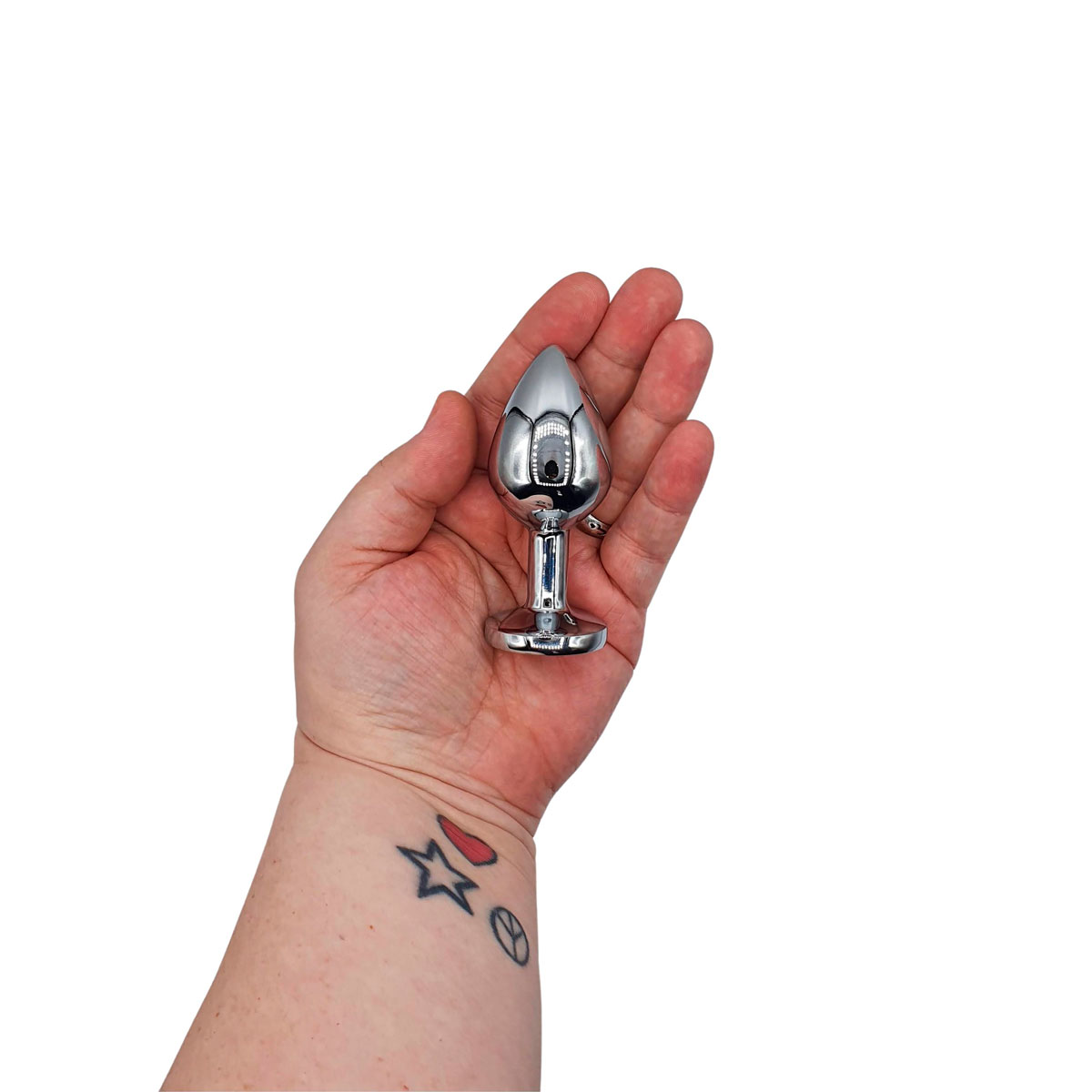 Kit de Plug Anal de Metal em 3 Tamanhos com Joia na Base - Adam e Eve - 5