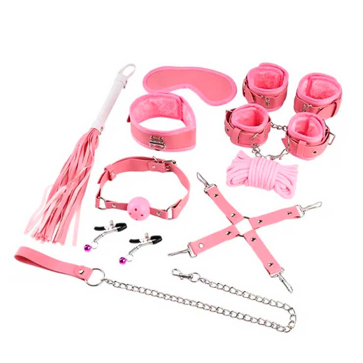 Kit Sado de Luxo com 10 Acessórios em Couro Sintético - Bondage Kits I Would Give It All To Not Be Sleeping Alone | Disponivel em 2 Cores - 3