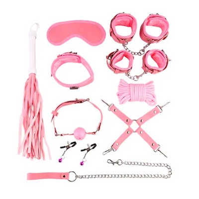 Foto 4 do produto Kit Sado de Luxo com 10 Acessórios em Couro Sintético - Bondage Kits I Would Give It All To Not Be Sleeping Alone | Disponivel em 2 Cores
