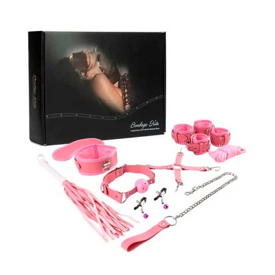 Foto 1 do produto Kit Sado de Luxo com 10 Acessórios em Couro Sintético - Bondage Kits I Would Give It All To Not Be Sleeping Alone | Disponivel em 2 Cores