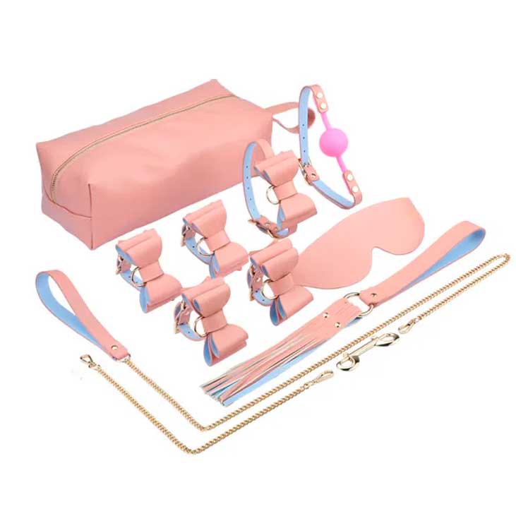 Kit Sado de Luxo com 8 Acessórios, Detalhes em Laço Borboleta e Estojo Portátil - Bondage Kits | Disponivel em 3 Cores - 20