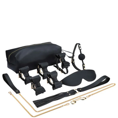 Foto 11 do produto Kit Sado de Luxo com 8 Acessórios, Detalhes em Laço Borboleta e Estojo Portátil - Bondage Kits | Disponivel em 3 Cores