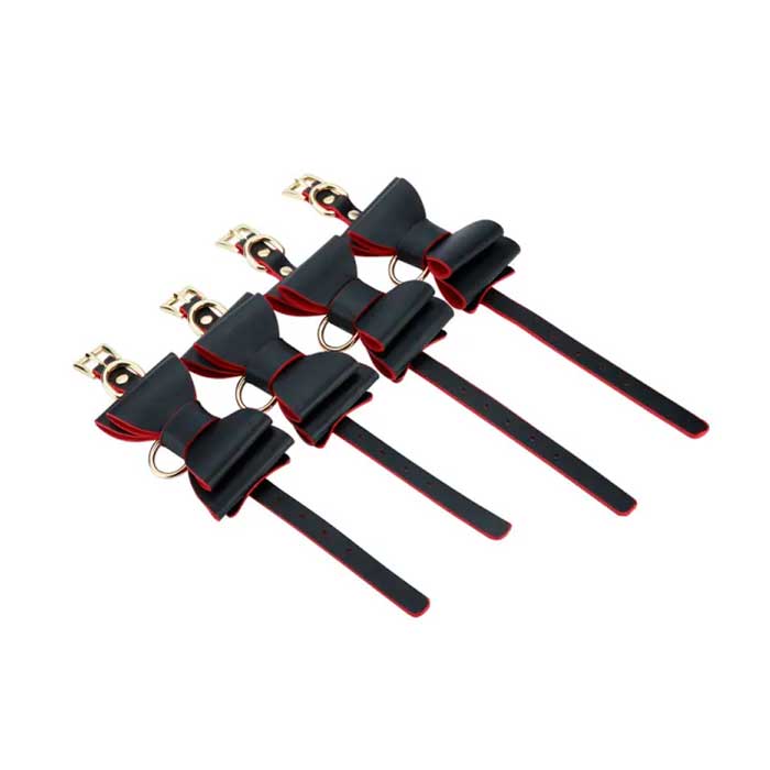 Kit Sado de Luxo com 8 Acessórios, Detalhes em Laço Borboleta e Estojo Portátil - Bondage Kits | Disponivel em 3 Cores - 2