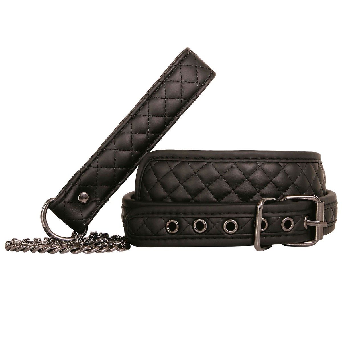 Kit Sado com Par de Algemas, Venda, Chibata, Par de Tornozelareias, Coleira com Guia e Anel Vibratório - Adam & Eve Eve's Fetiche Dreams - 8