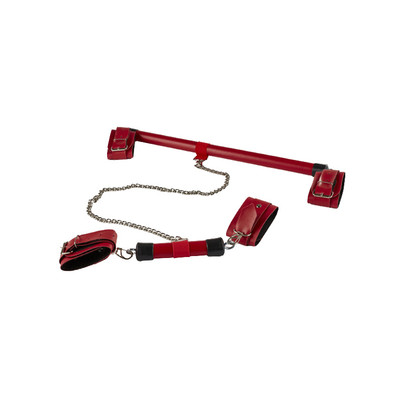 Foto 2 do produto Kit Bondage com Separador de Pernas e Braços, Correntes e Par de Algemas - Brasil Fetiche | Disponível em 3 Cores