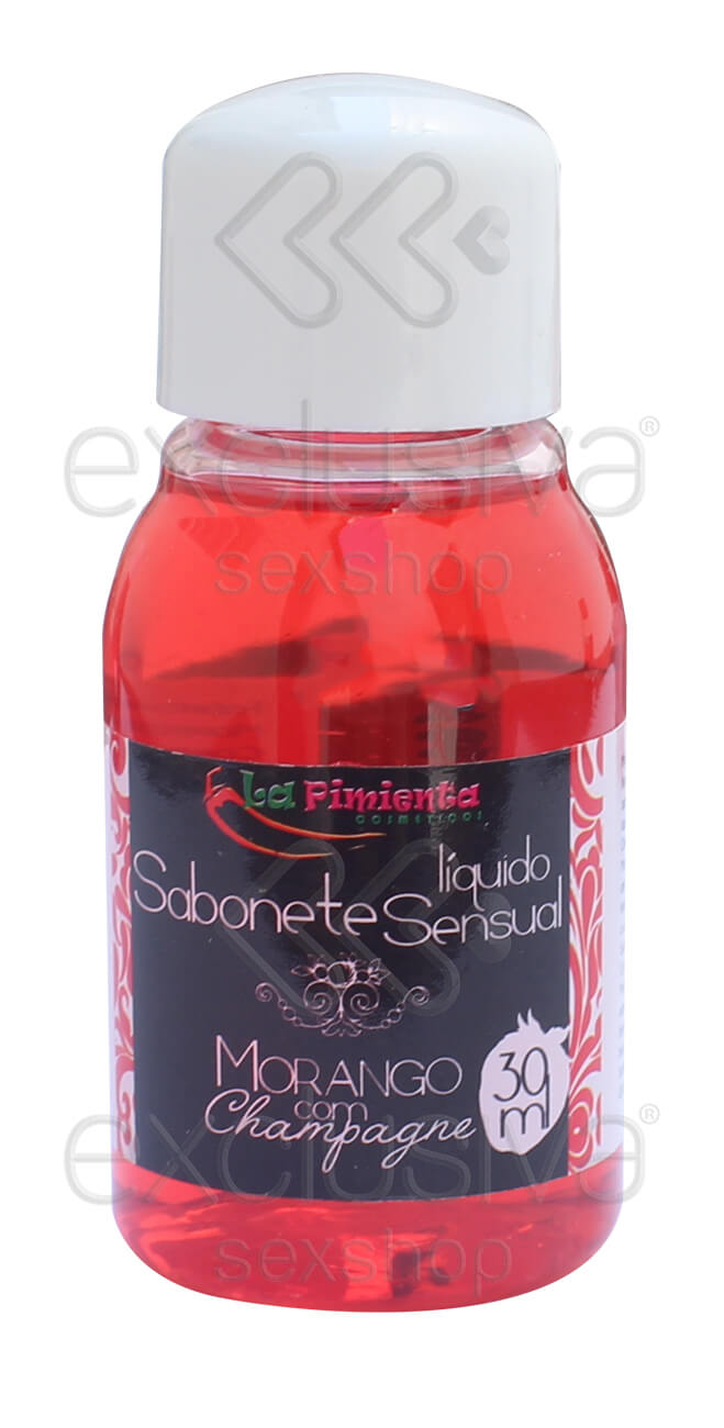 Kit Spa Sensual com Sabonete Líquido, Óleo Para Massagem, Sal Espumante e Espuma Para Banho | 90 ML e 35 G | Aroma: Morango com Champagne - 4