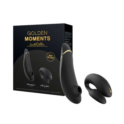 Kit com Vibrador para Casal e Estimulador de Clitóris com Tecnologia de Sucção e Carregamento USB - Womanizer x We-Vibe Golden Moments 2