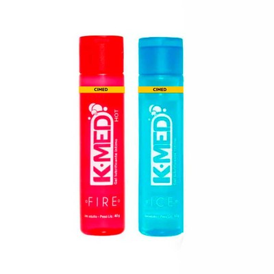 Foto 2 do produto Kit com 2 Géis Lubrificantes Íntimos, um Aquece e o outro Esfria - K-Med Fire & Ice - 40g