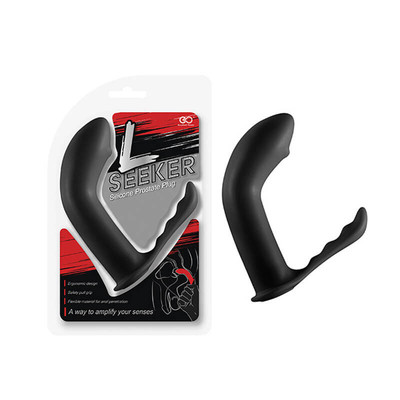 Plug Anal Estimulador de Próstata em Silicone com Base Anatômica - L Seeker Silicone Prostate Plug | 15 x 3,5 cm
