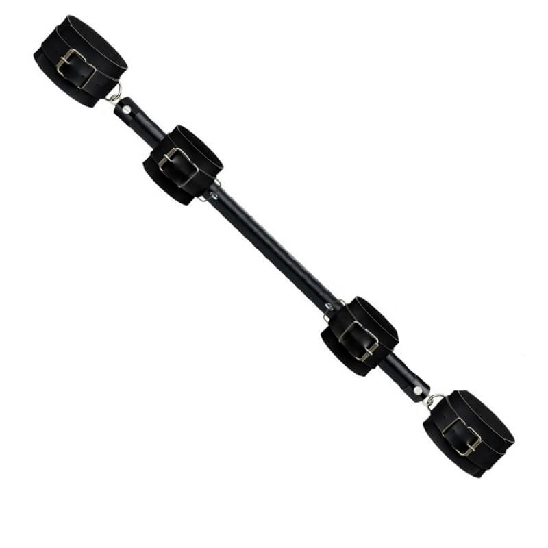 Separador com Tornozeleiras e Algemas em Couro Sintético - La Pimenta Sado | 64 x 2,3 cm | Disponível em 3 Cores - 9