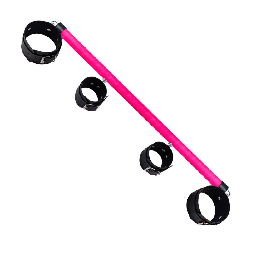 Separador com Tornozeleiras e Algemas em Couro Sintético - La Pimenta Sado | 64 x 2,3 cm | Disponível em 3 Cores - 5