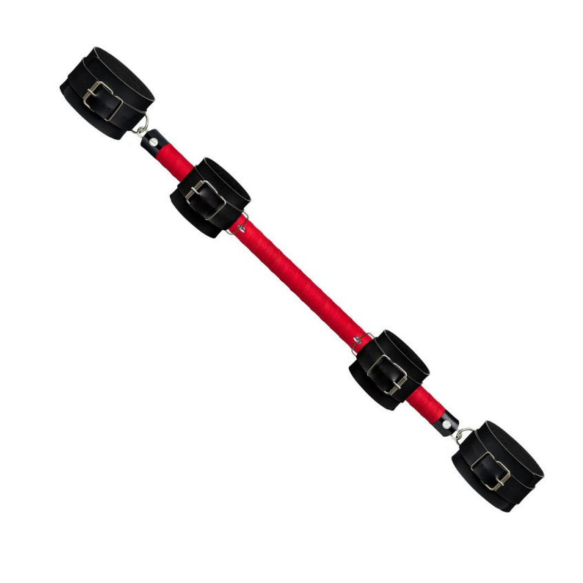 Separador com Tornozeleiras e Algemas em Couro Sintético - La Pimenta Sado | 64 x 2,3 cm | Disponível em 3 Cores - 2