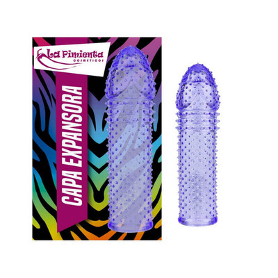Capa Peniana Expansora com Glande Preenchível e Nódulos Massageadores  - La Pimienta | 14 x 2,6 cm | Disponível em 4 Cores