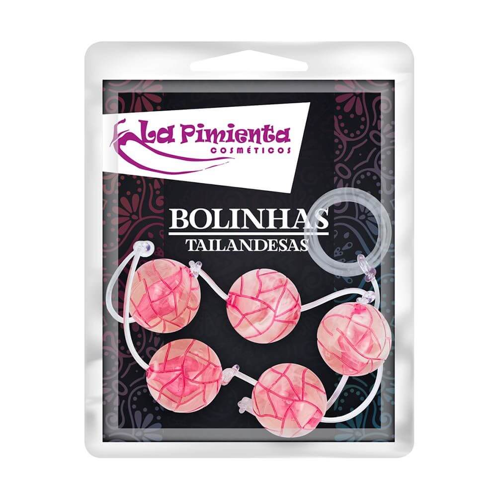 Colar Tailandês com 5 Bolinhas e Cordão de Segurança - La Pimienta | Disponível em 3 Cores - 3