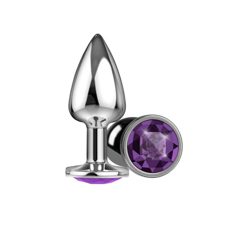 Plug Anal ''P'' em ABS com Formato Cônico e Joia na Base - La Pimienta Silver | 6,2 x 2,6 cm | Disponível em 5 Cores - 5