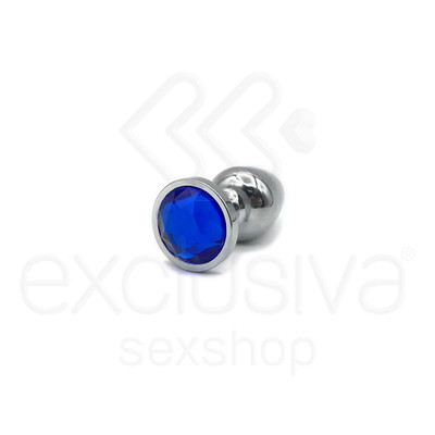 Plug Anal Silver com Formato Cônico e Joia na Base - La Pimienta | 5,9 x 2,6 cm | Disponível em 5 Cores