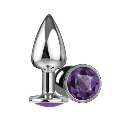 Plug Anal Silver com Formato Cônico e Joia na Base - La Pimienta | 5,9 x 2,6 cm | Disponível em 5 Cores