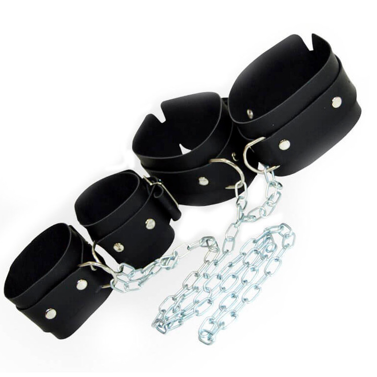 Par de Algemas e Par de Tornozeleiras com Corrente - La Pimienta Sado - 2