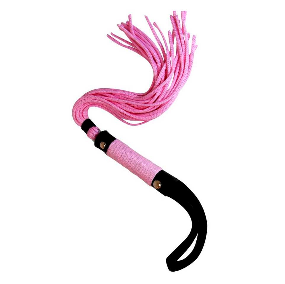 Chicote com 20 Cordas - La Pimienta Sado | 40 cm | Cor: Rosa Claro - 1