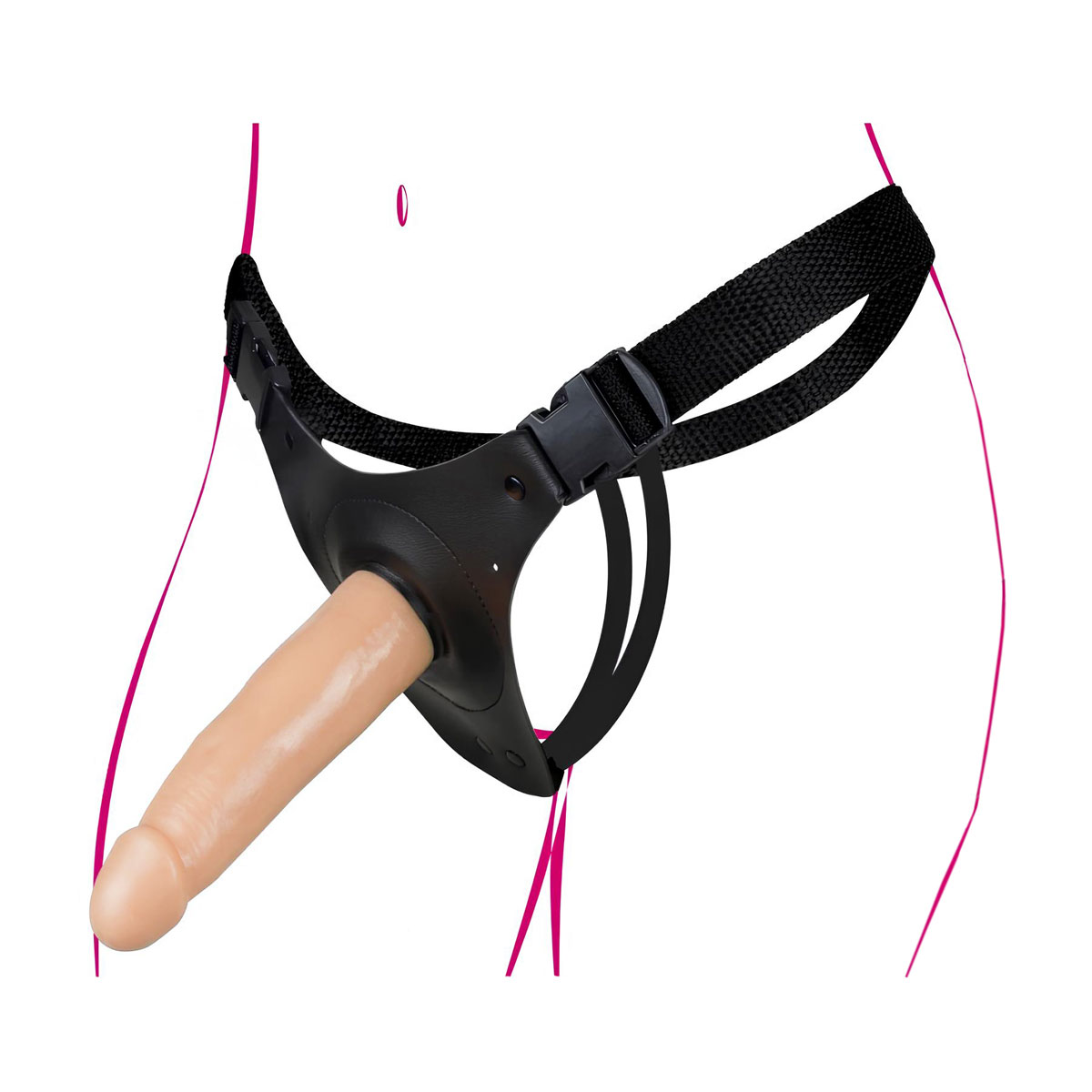 Cinta Peniana com Prótese Realística em Formato de Pênis - La Pimienta Sado | 14,8 x 3,6 cm - 2