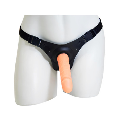 Cinta em Couro Sintético com Prótese Peniana Realística - La Pimienta Sado | 17 x 3,8 cm