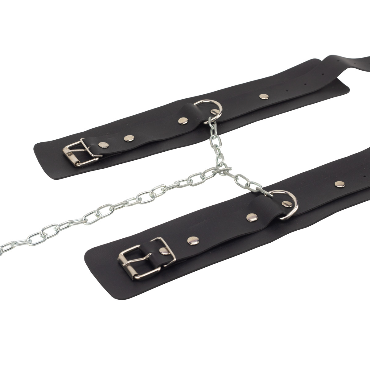 Kit com Coleira e Tornozeleira em Couro Sintético com Corrente - La Pimienta Sado | Tamanho Único - 5
