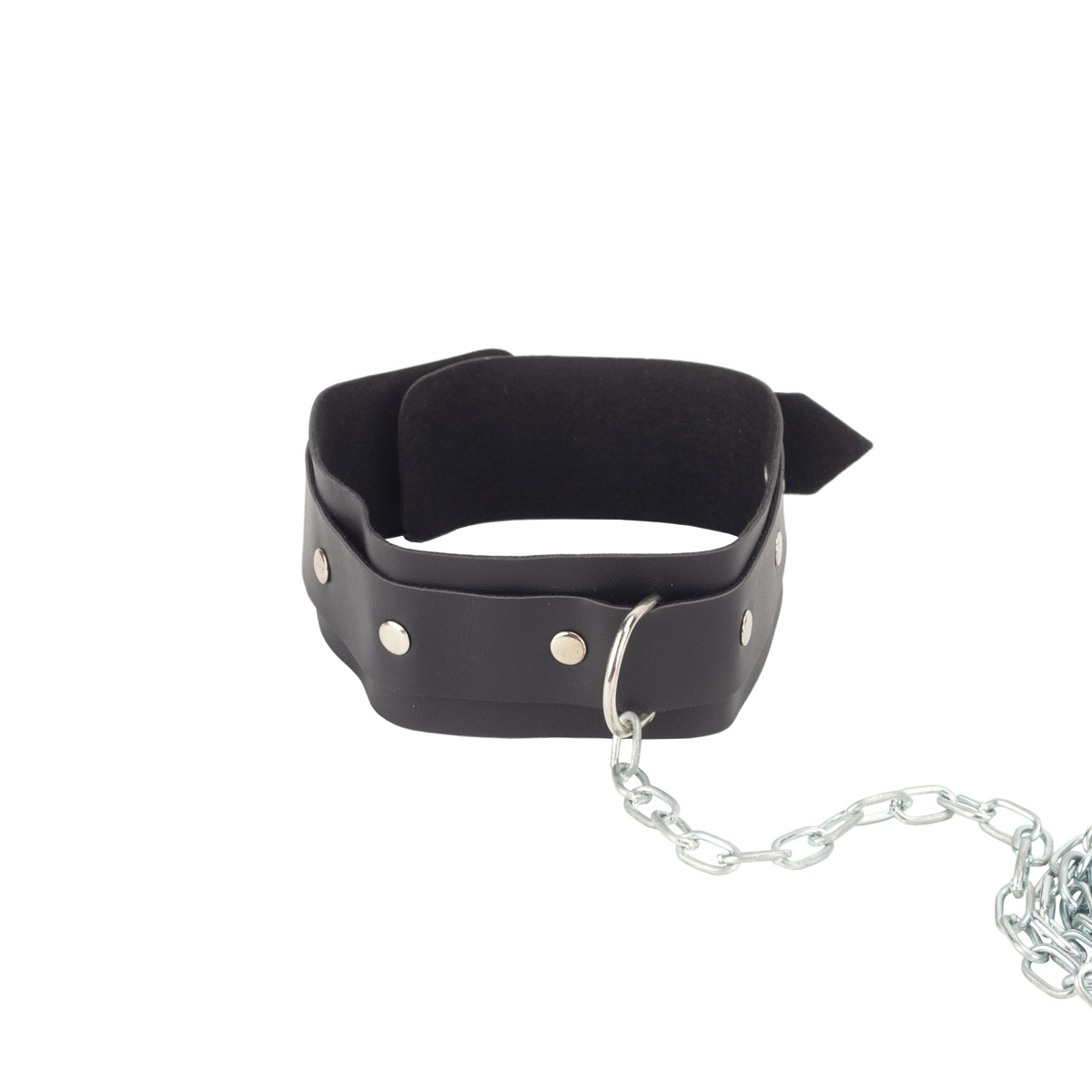 Kit com Coleira e Tornozeleira em Couro Sintético com Corrente - La Pimienta Sado | Tamanho Único - 2