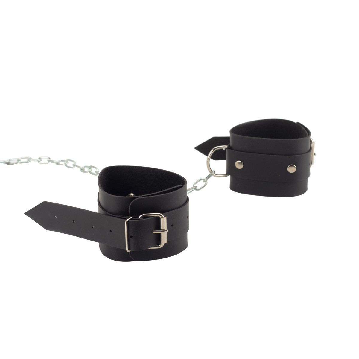 Kit com Coleira e Tornozeleira em Couro Sintético com Corrente - La Pimienta Sado | Tamanho Único - 3