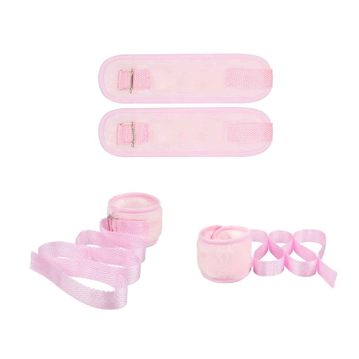 Kit Bondage em Pelúcia com Algemas, Tornozeleiras e Venda - La Pimienta Sado | Disponível em 5 Cores - 20
